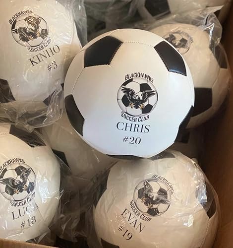 Miniatura 3 de Balón de fútbol personalizado de tamaño completo de 12 pulgadas, tamaño oficial 5, pelota de fútbol personalizada con nombre, foto o texto, trofeo o
