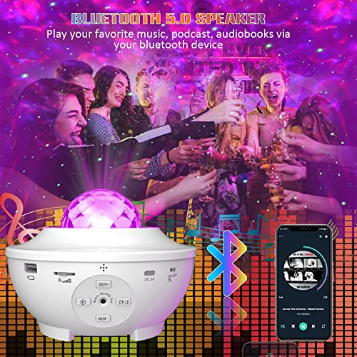 Star Projector,3 In 1 Galaxy Projector Night Light With Remote Control,Music Speaker,Timer, 21 Lighting Effects,Starry Light Projector For Bedroom/Party/Home Decor,Night Light Projector For Kids Adult #TOP2