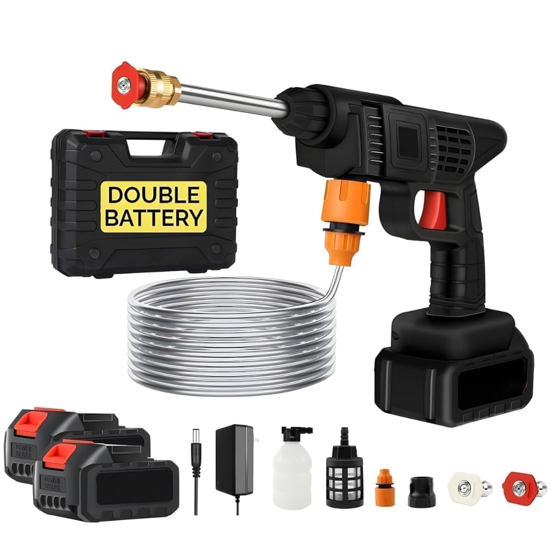 Cordless Portable Pressure Washer Gun 48V 12000mAh