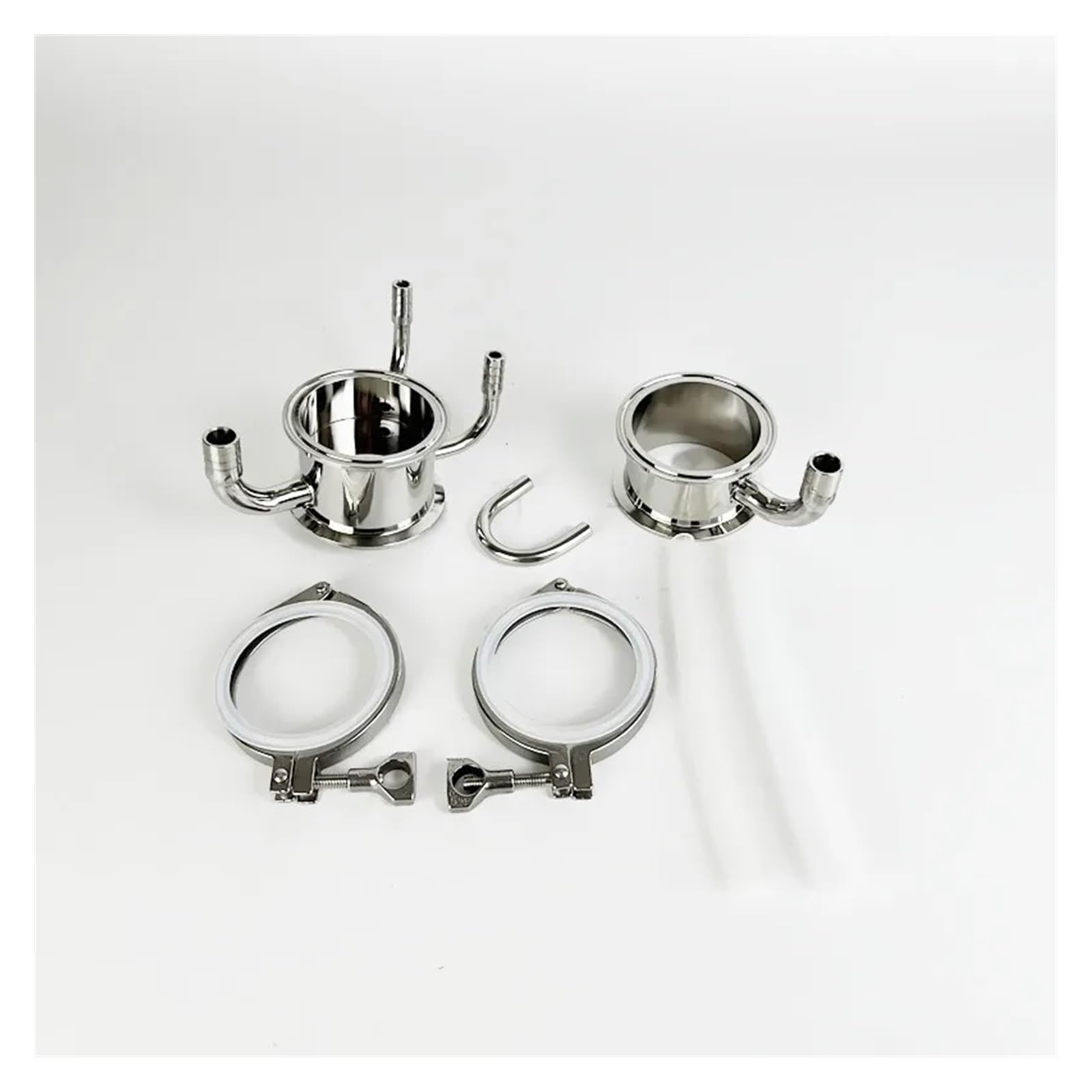 4" FlangeOD119mm Soxhlet-Extraktor-Set mit Tir-Klemmen und Silikonschlauch, SS304-Rektifikationszubehör