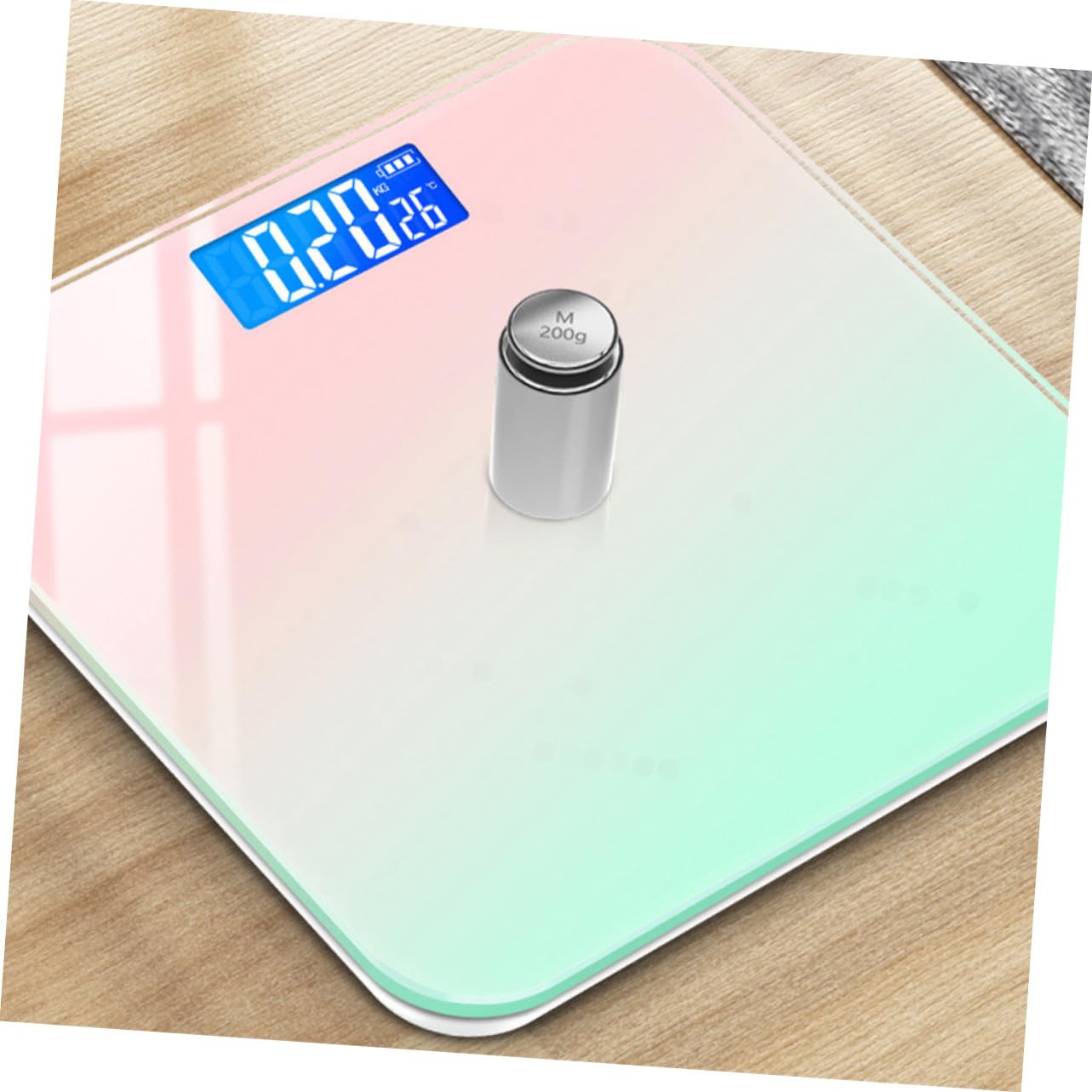 Digitale Babywaage 0, 2-180kg mit Lcd Display für Babys | Hellgrün, Abs Kunststoff und Gehärtetes Glas, Präzise Sensoren, Zuverlässige Messwerte