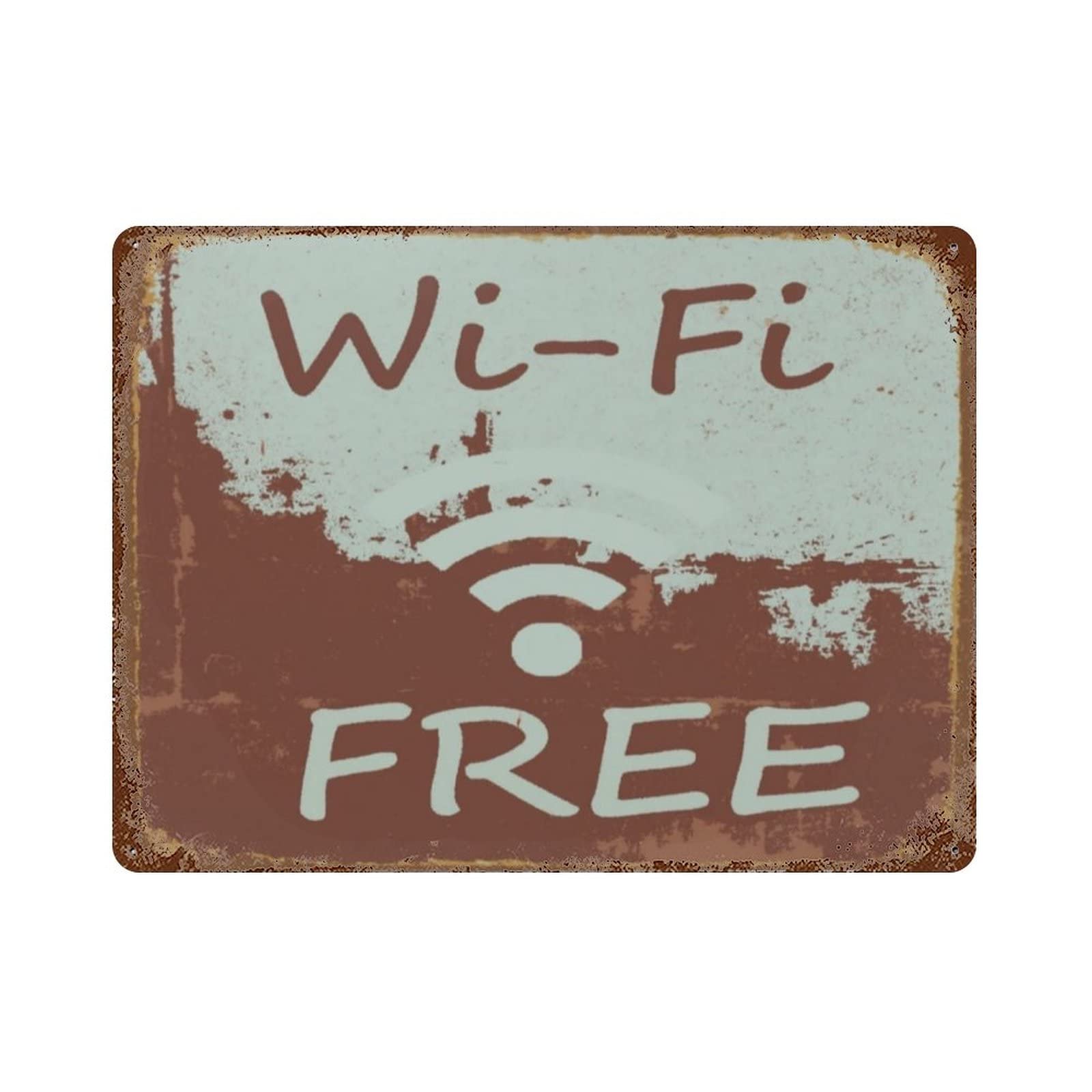 AOOEDM Free Wifi Metal Sign for Home Coffee Garage Wall Decor Vintage Poster Bar Signs for Home Bar Retro Metal Tin Sign