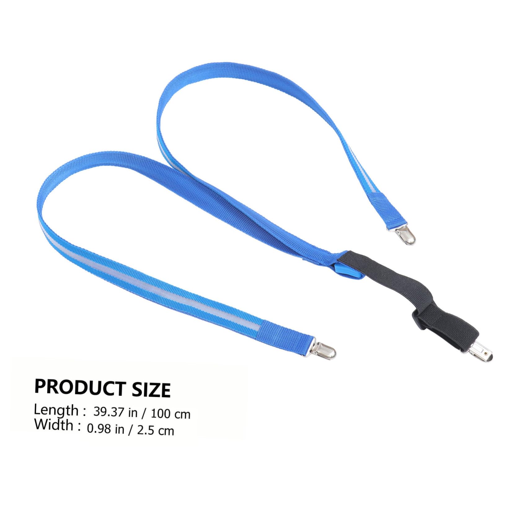 TOVINANNA Glowing Blue Suspenders Led Elastic Suspenders for Men Women Strong Clips Fashionable Trouser Straps