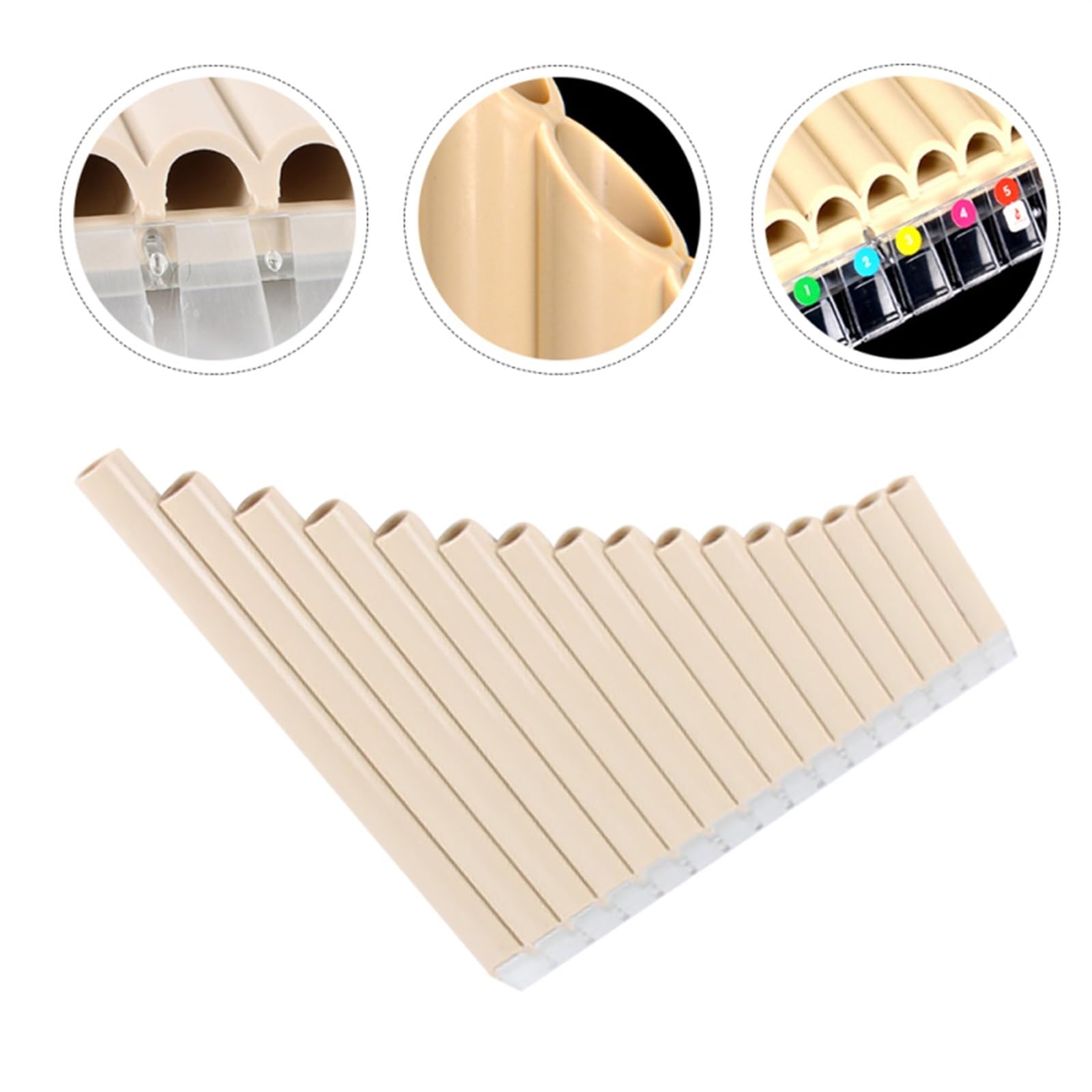 flauto di pan professionale Flauti Di Pan A 18 Tubi Flauto Di Pan A 18 Tubi Chiave C Strumento Tradizionale Tubi In Resina Musicale