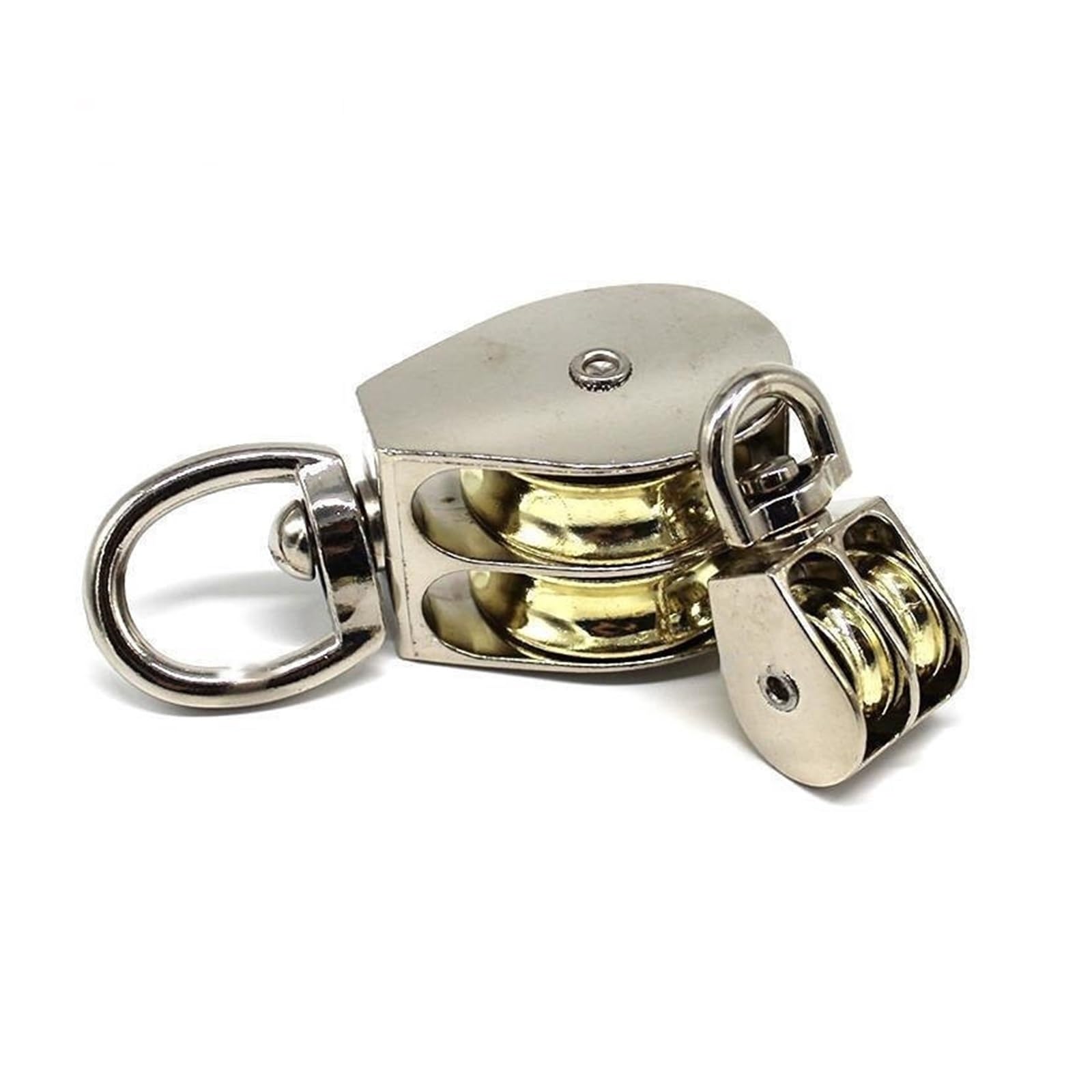 Cuerda de polea de bloque de polea simple 1 Uds 36/43/52/58/75/86 Mm polea de Metal aleación de Zinc polea fija bloque de corona y aparejos rueda de elevación Mini polea simple/doble(Fixed-Single-36mm