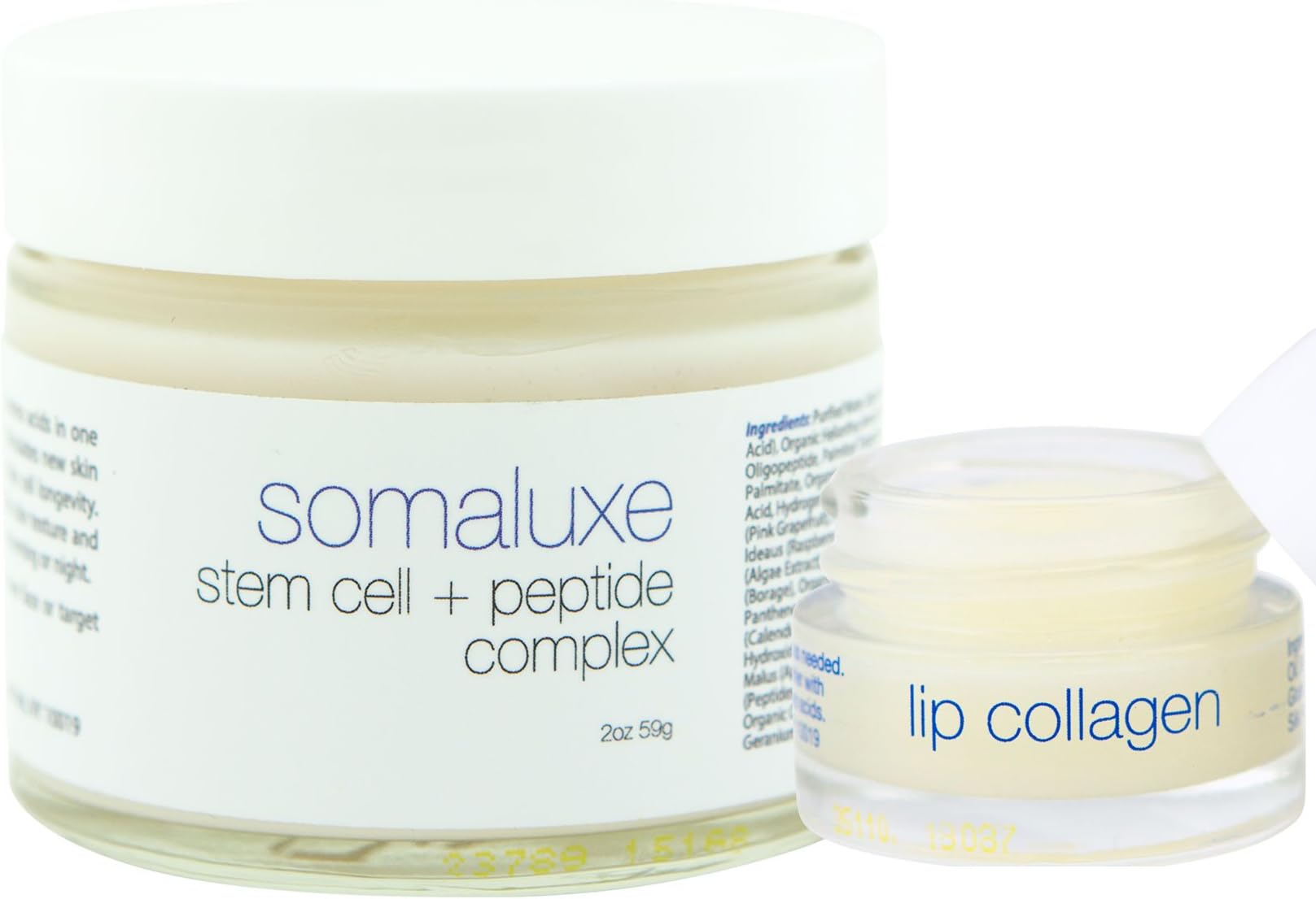 SomaluxeCollagen Dream Duo: Stem Cell Face Moisturizer & Lip Collagen for Youthful, Full and Softer Skin (Set)