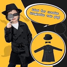 Spy Kit for Kids Detective Outfit Fingerprint Toys Gifts for 5 6 7 8 9 10 11 Year Old Boys Girls Investigation Role Play Dress Up Costume Educational Science Secret Agent Finger Print Identification