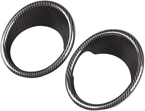 2 unids estilo de fibra de carbono ABS coche delantero niebla lámpara cubierta ajuste para BMW X5 F15 2014-2018 Accesorios