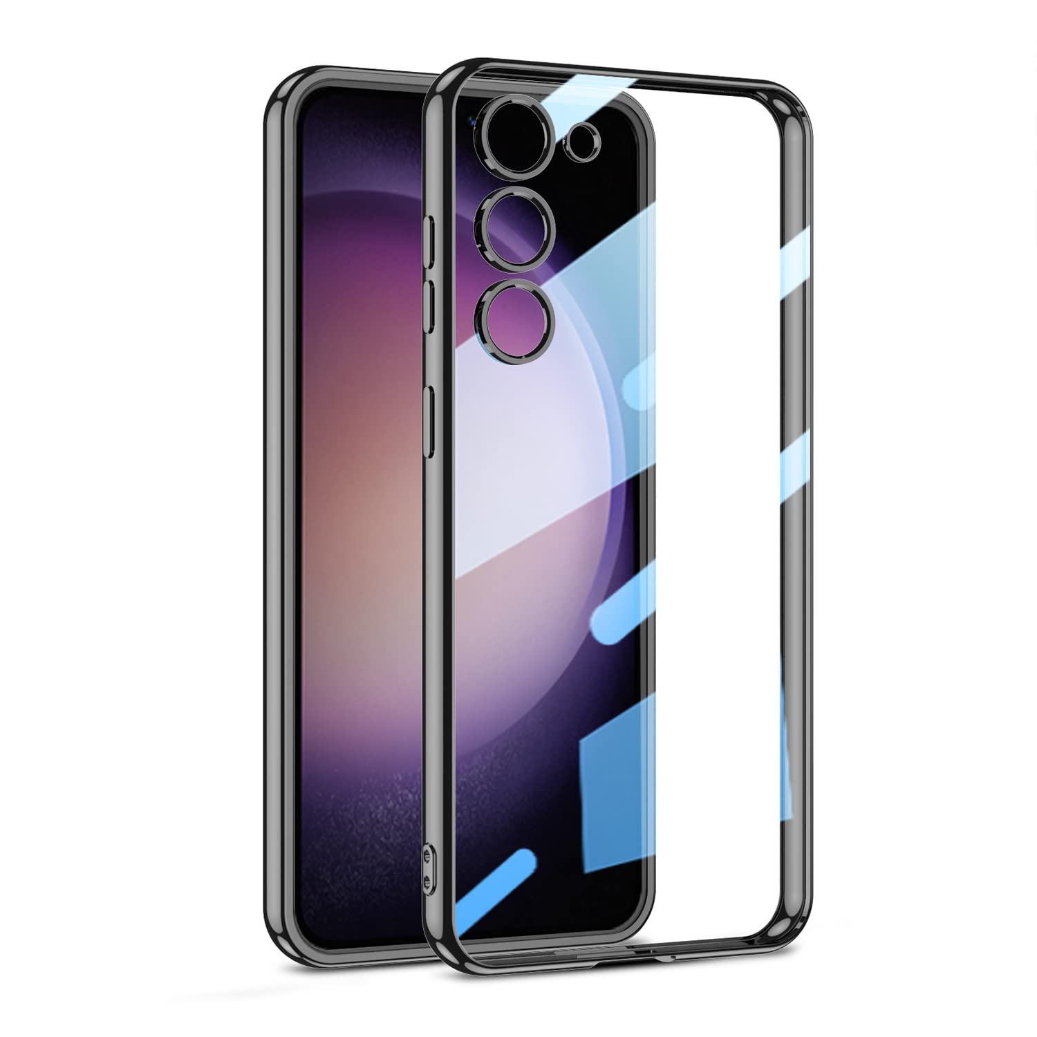 Midkart Silicone Cover Compatible with Samsung Galaxy S23 Plus / S23+ Release 2023 Soft TPU with Electroplating Glossy Border Full Body and Camera Protection Case, Transparent & Purple (B0C464MCJT) Amazon Price History, Amazon Price Tracker