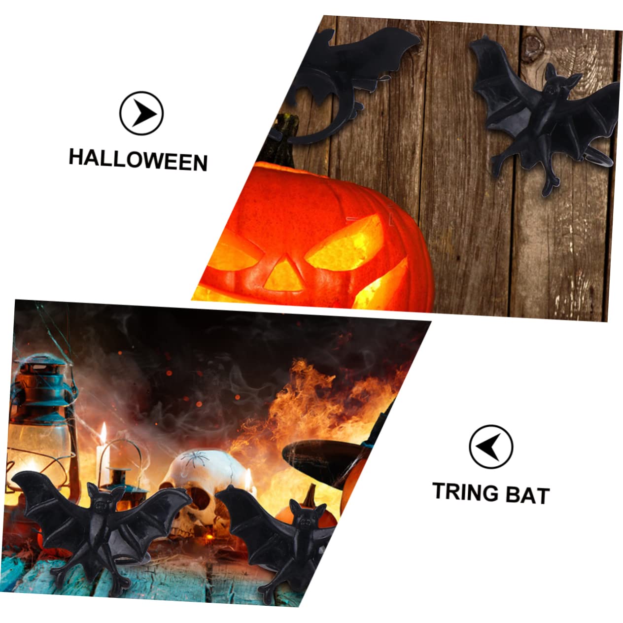 ibasenice Halloween Bat Party 50pcs Halloween for Boys and Girls Safe Creative Bat Finger