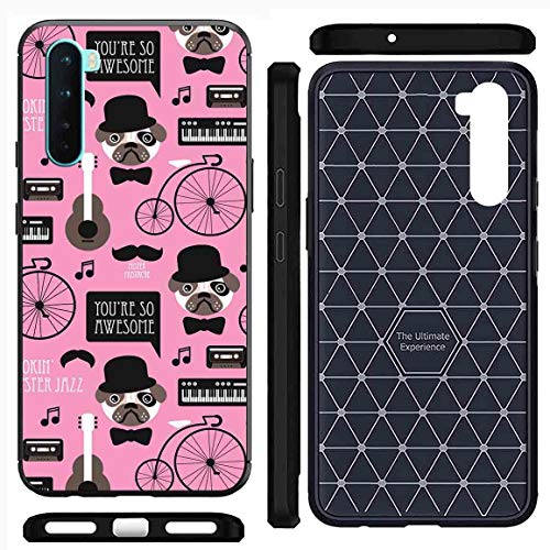 Image of Amazon Brand - Solimo Designer Bicycle Pink Pattern Design Printed Soft & Flexible Hybrid Back Case Mobile Cover for OnePlus Nord