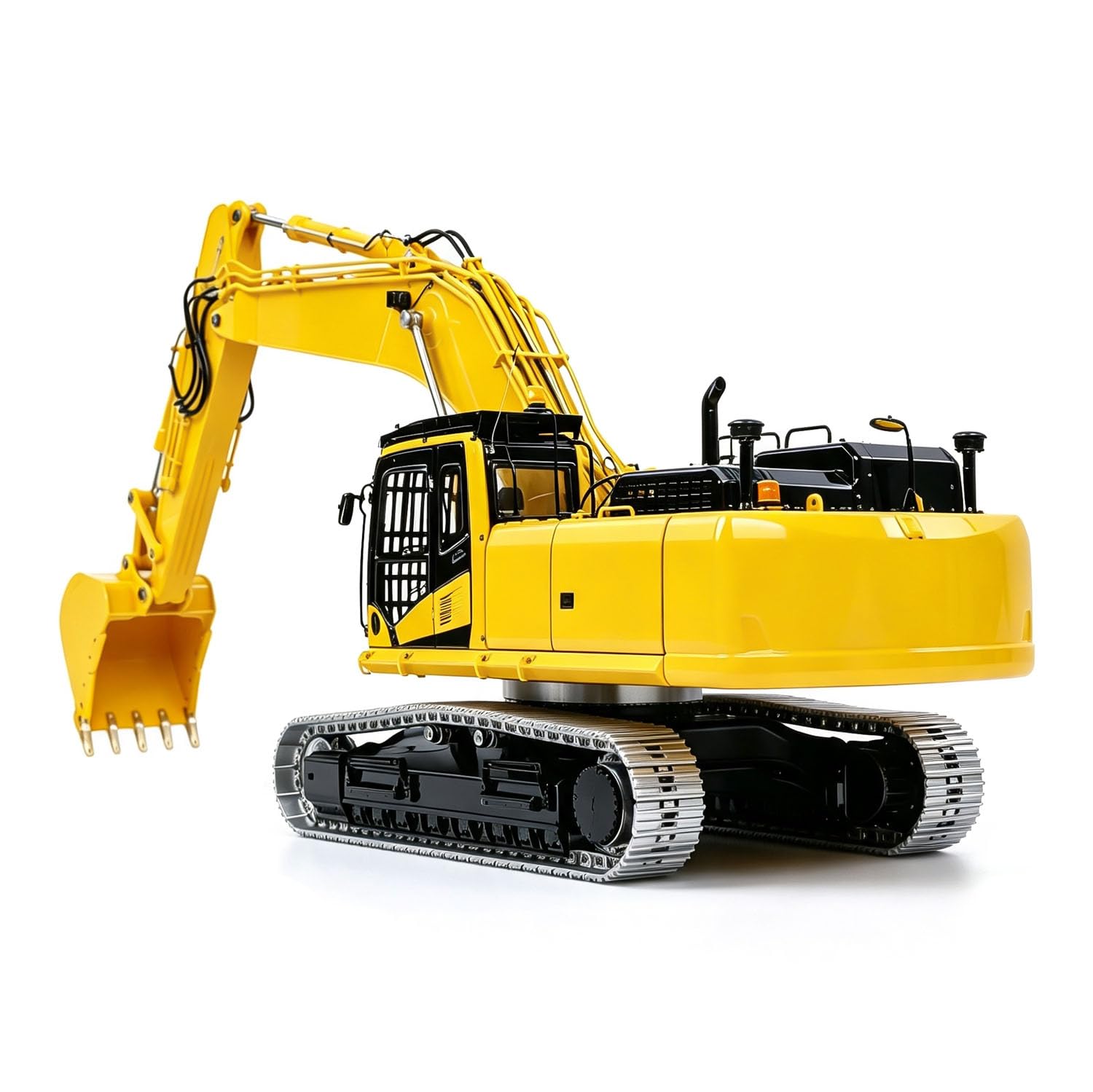 Escavatore idraulico radiocomandato in metallo 1/14 RTR Aoue PC500 RC Digger a 7 vie, valvola PL18EV Lite, batteria