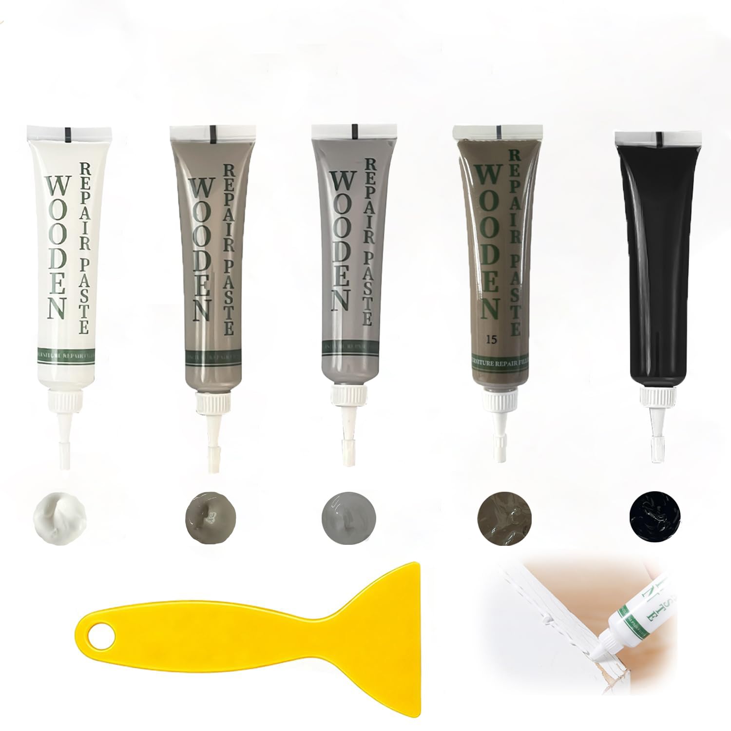 Laminate Floor Repair Kit, Wood Filler, Wood Putty, Wood Repair Kit, Vinyl Floor Repair Kit, Laminate Worktop Repair Kit for Wooden Floor Furniture Scratch Repair