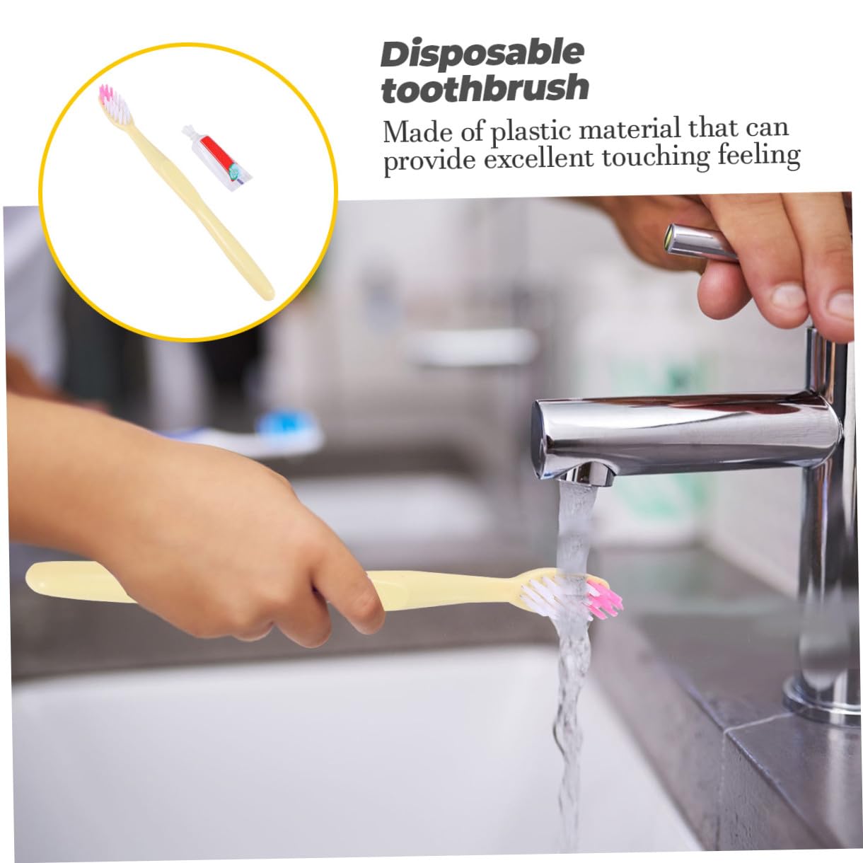 Spazzolini da Stili multipli con Dentifricio Set da 100 Piccolo, Confezionati Singolarmente in, Portatili per Viaggio e Soggiorno in Hotel Stili multipli