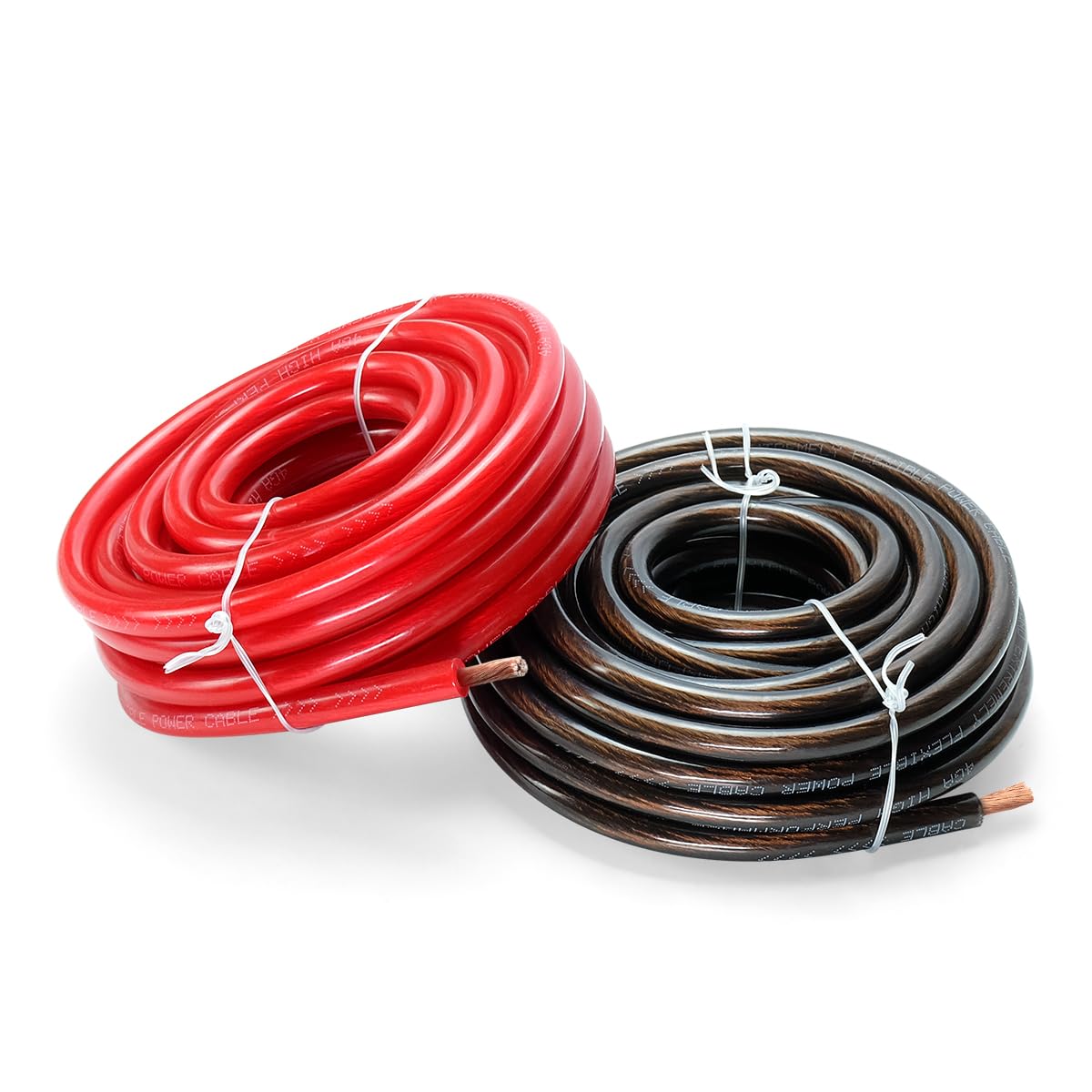Fil automobile de calibre 4, silicone souple (4,9 m noir + 4,9 m rouge) CCA - Câble de batterie audio de voiture - Câble d'alimentation 4 AWG - Câble de soudage au sol pour audio, camping-car