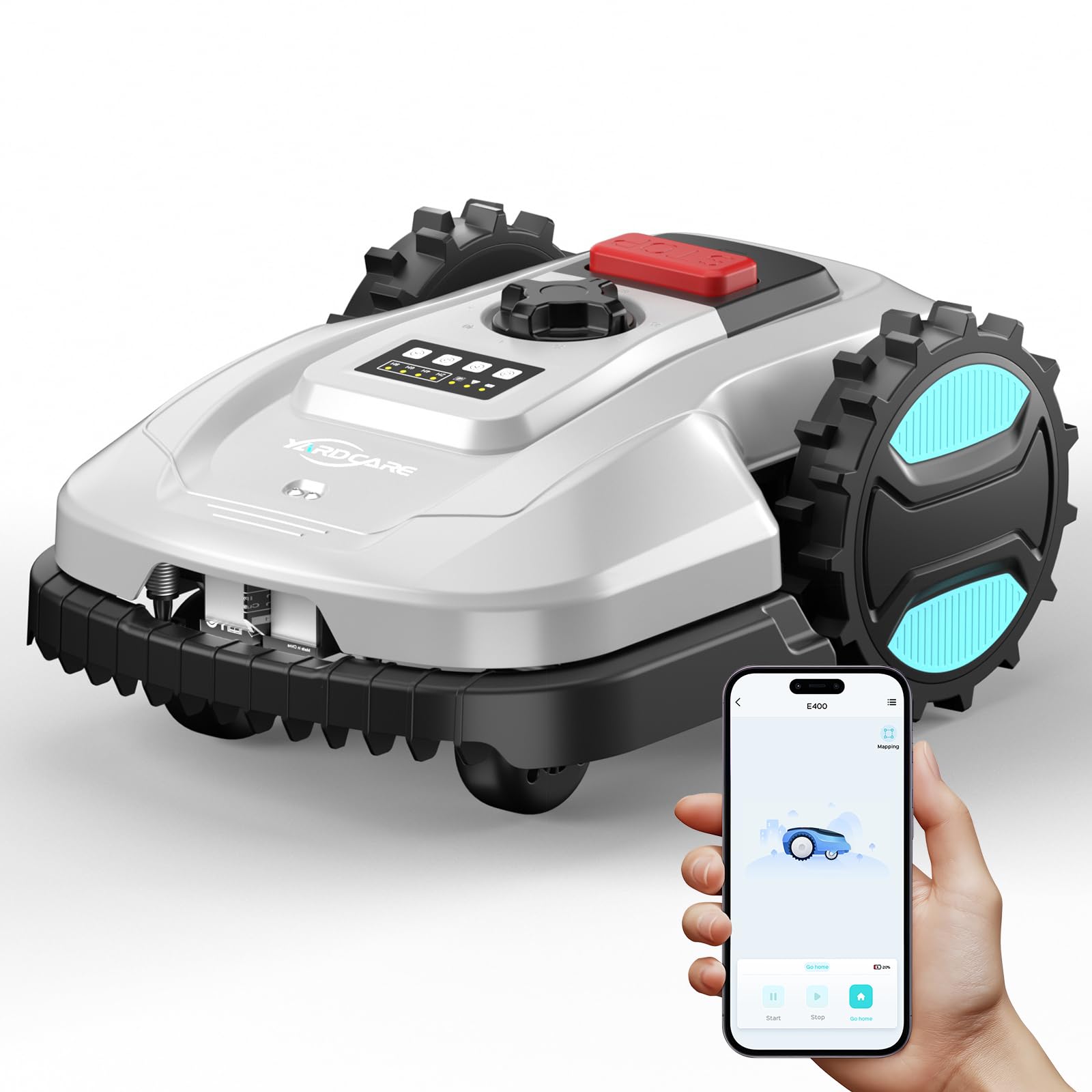 YARDCARE E400 Robot Tondeuse avec Contrôle Via App