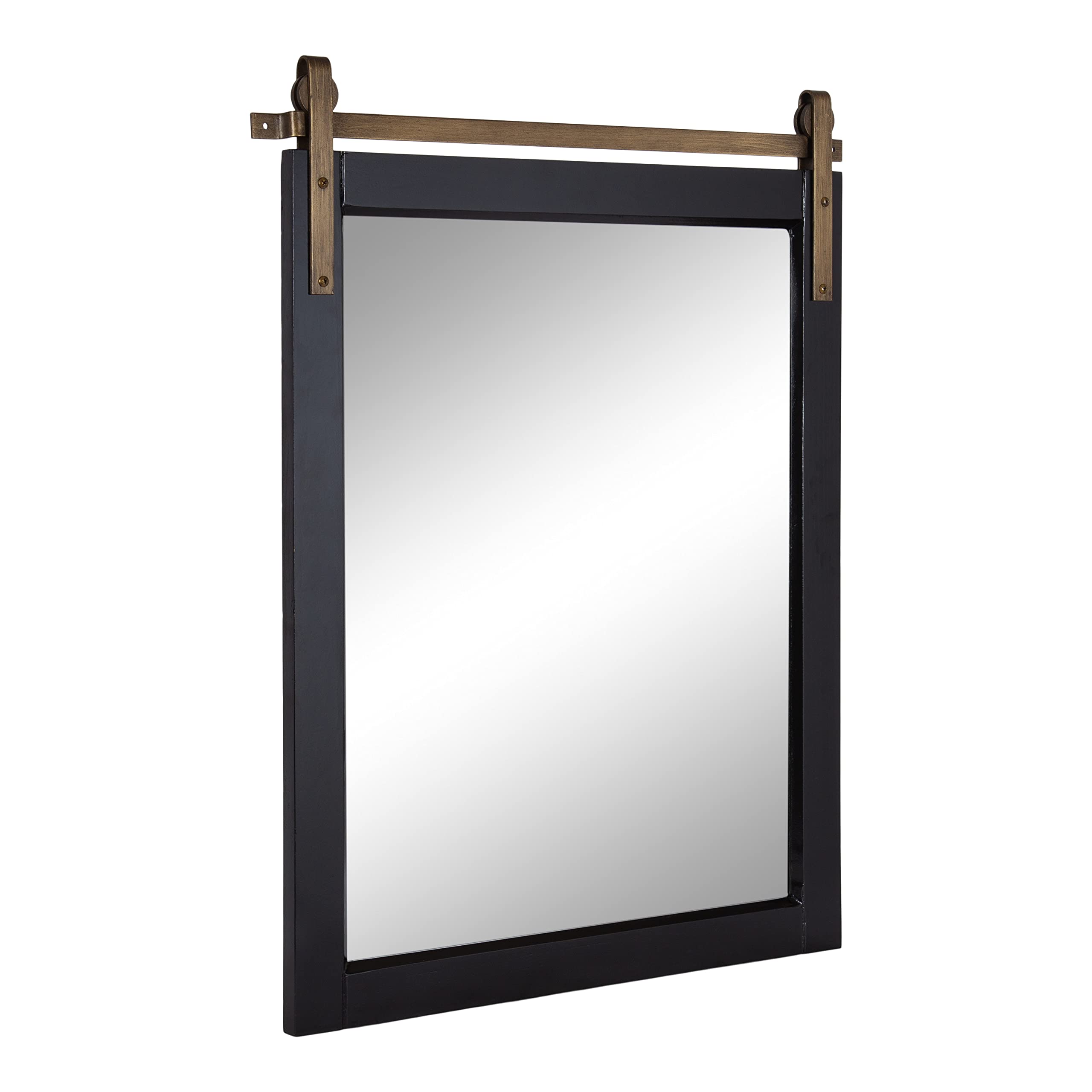 Kate and Laurel Skylan Modern Decorative Wood Framed Wall Mirror, 24 x