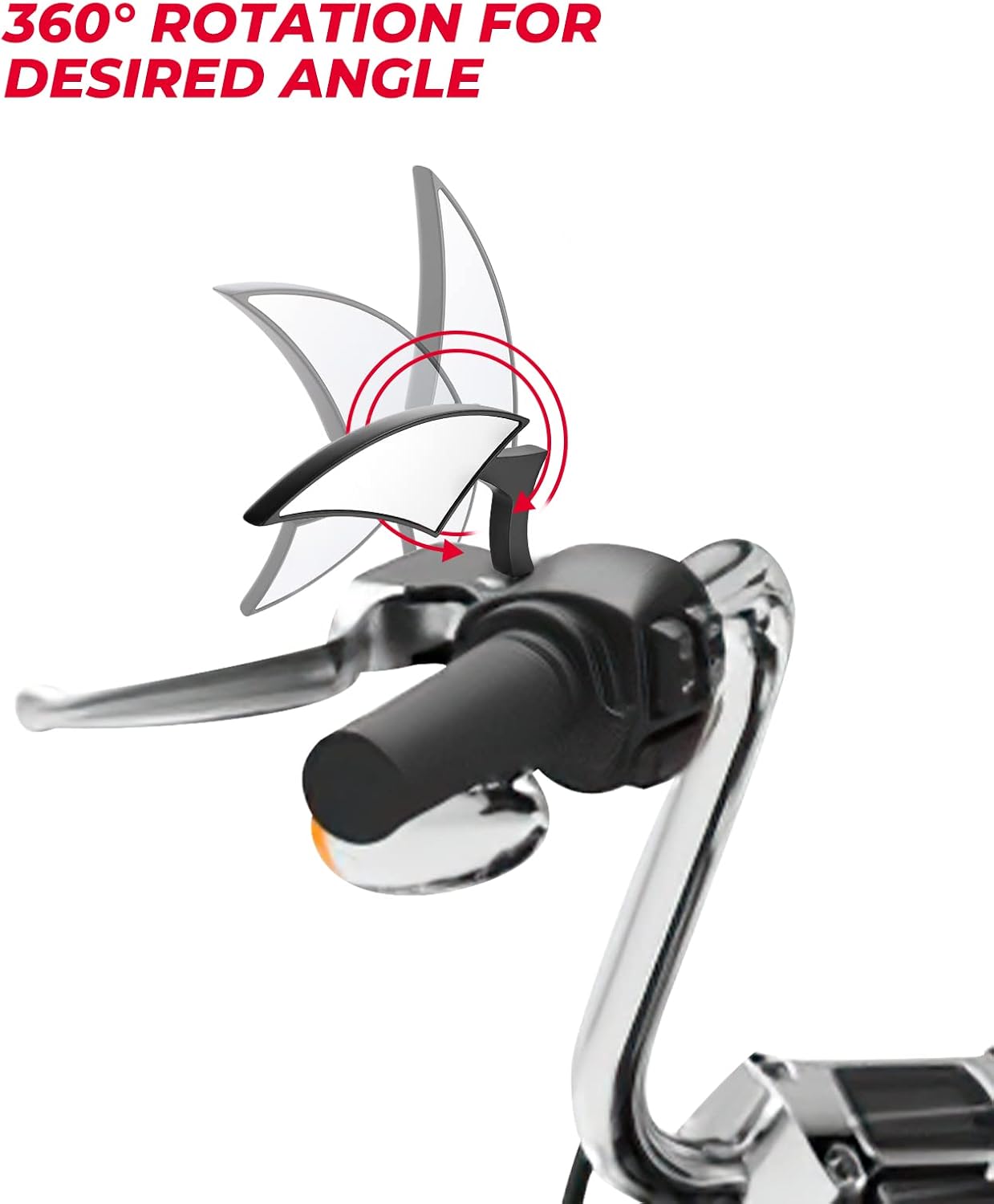 KEMIMOTO Spear Blade Mirrors Motorcycle Rear View Mirrors 1 Pair Sportster Side Mirrors for Street Glide Electra Glide Softail Dyna 1982-2020 2021 2022 (Black)