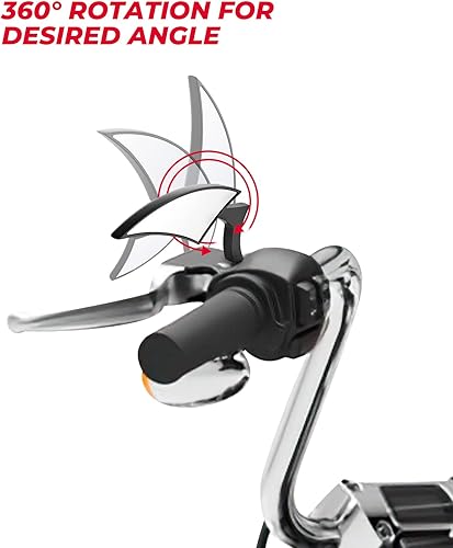 Miniatura 4 de KEMIMOTO Spear Blade - Espejos retrovisores de motocicleta, 1 par de espejos laterales Sportster para Street Glide Electra Glide Softail Dyna