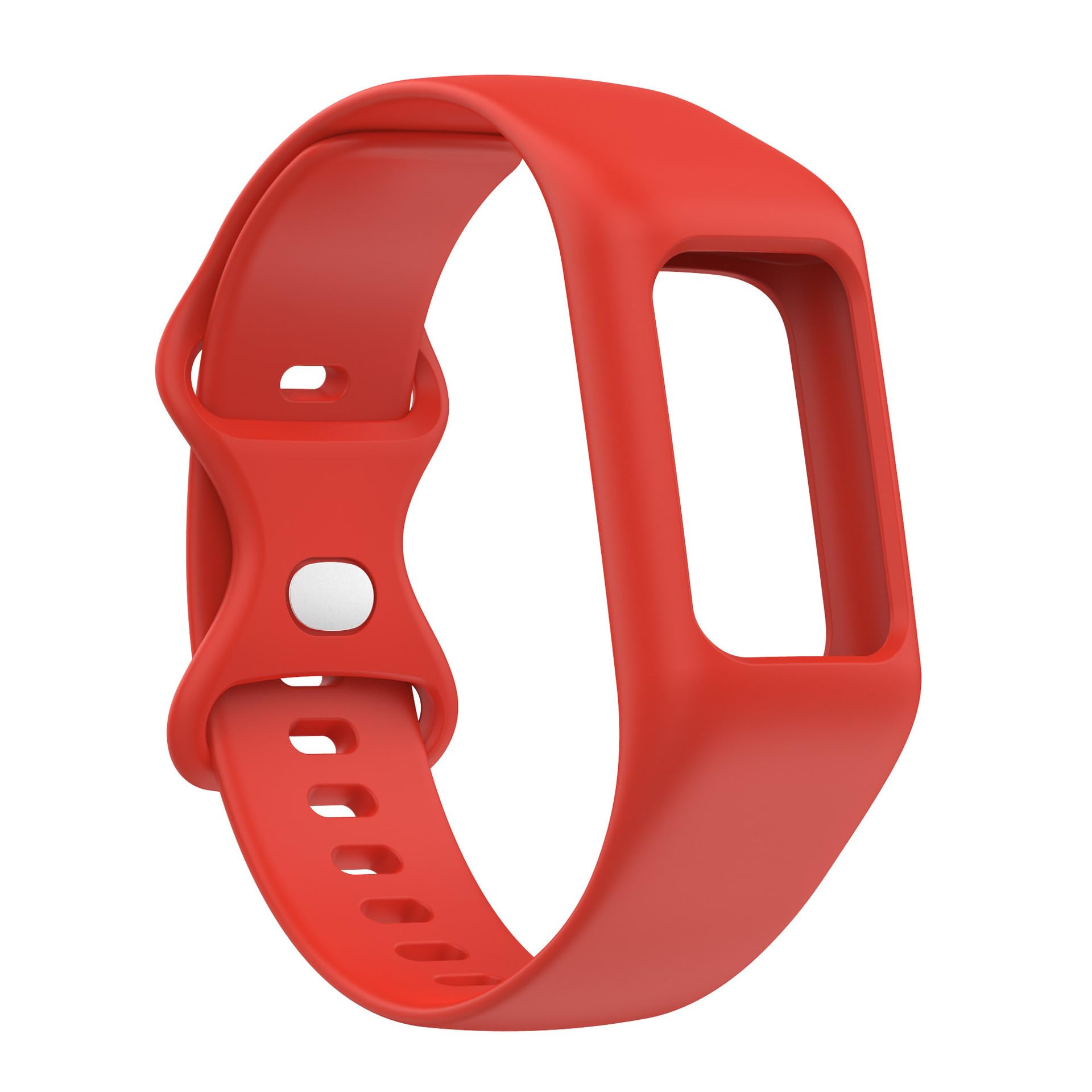 King Dong Silicone Integrated Sleeve Strap with Butterfly Buckle compatible with Fitbit Charge 3, 4, 5 and 6, Replacement Band (Red)