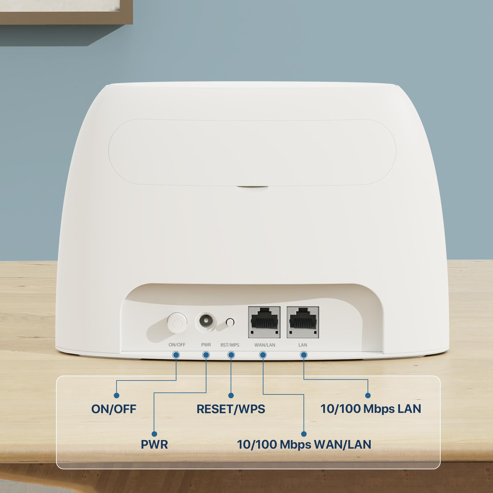 Tenda 4G03 Router 4G LTE Cat4 Wireless N300Mbps, Router WiFi con Sim, Porta LAN/WAN, Modem 4G Sim, Senza Configurazione, Antenne Interne, Plug&Play, Collega fino a 32 Dispositivi Contemporaneamente