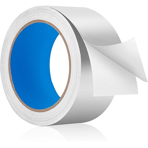 Thicker Silver Aluminum Foil Tape for Ductwork, 2-inch x 65 Feet, 3.9 mils High-Temperature Sealing & Patching, Heavy Duty HVAC Tape for Air Ducts Vents, Metal Repair, Exhaust Pipe, AC Dryer, Furnace