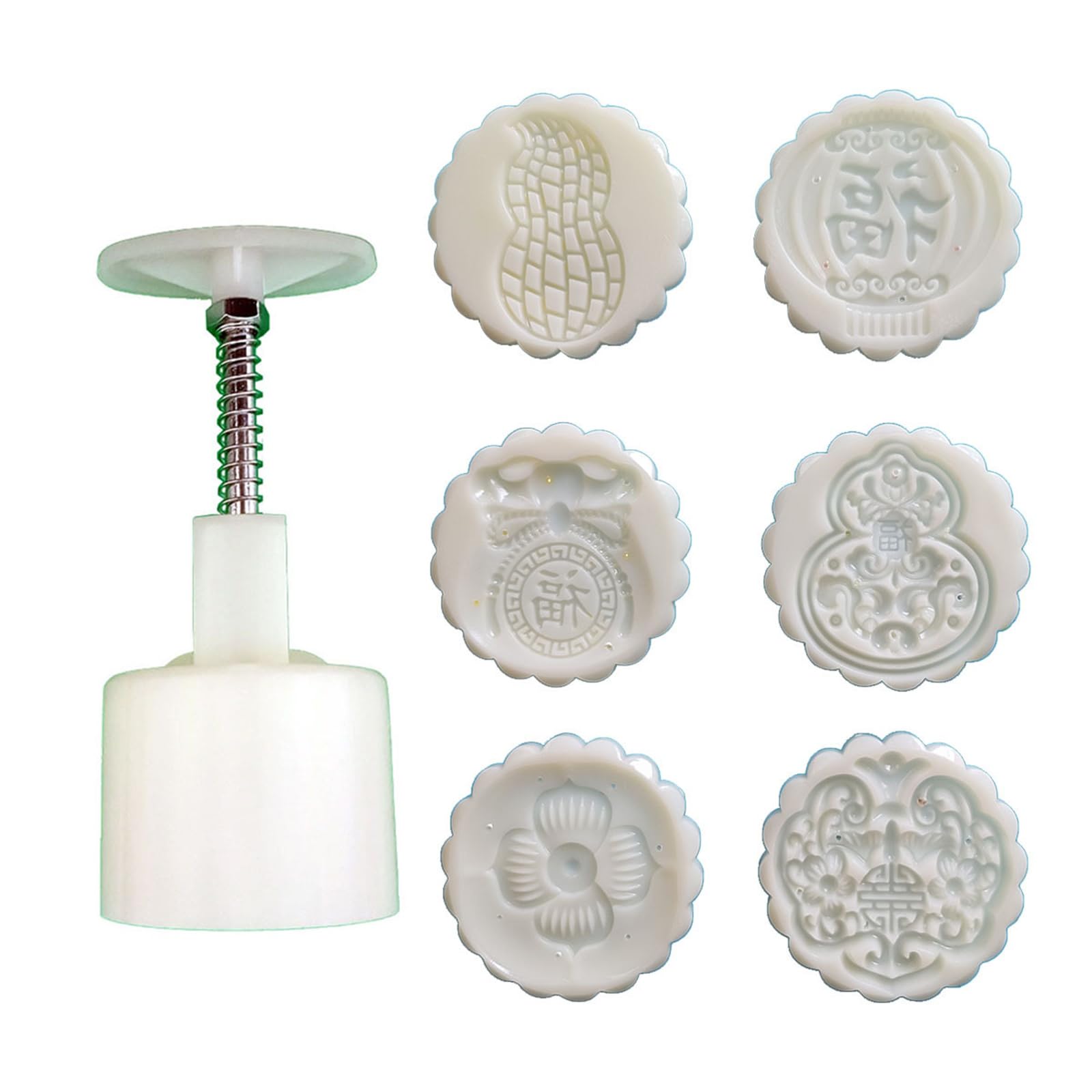 Tsophreniq Lucky Bag Cake Mold Household Mung Bean Cake Model Printed with Embossed Ice-skin Pastry Baking Grinding Tool Lucky Bag Model for Cooking