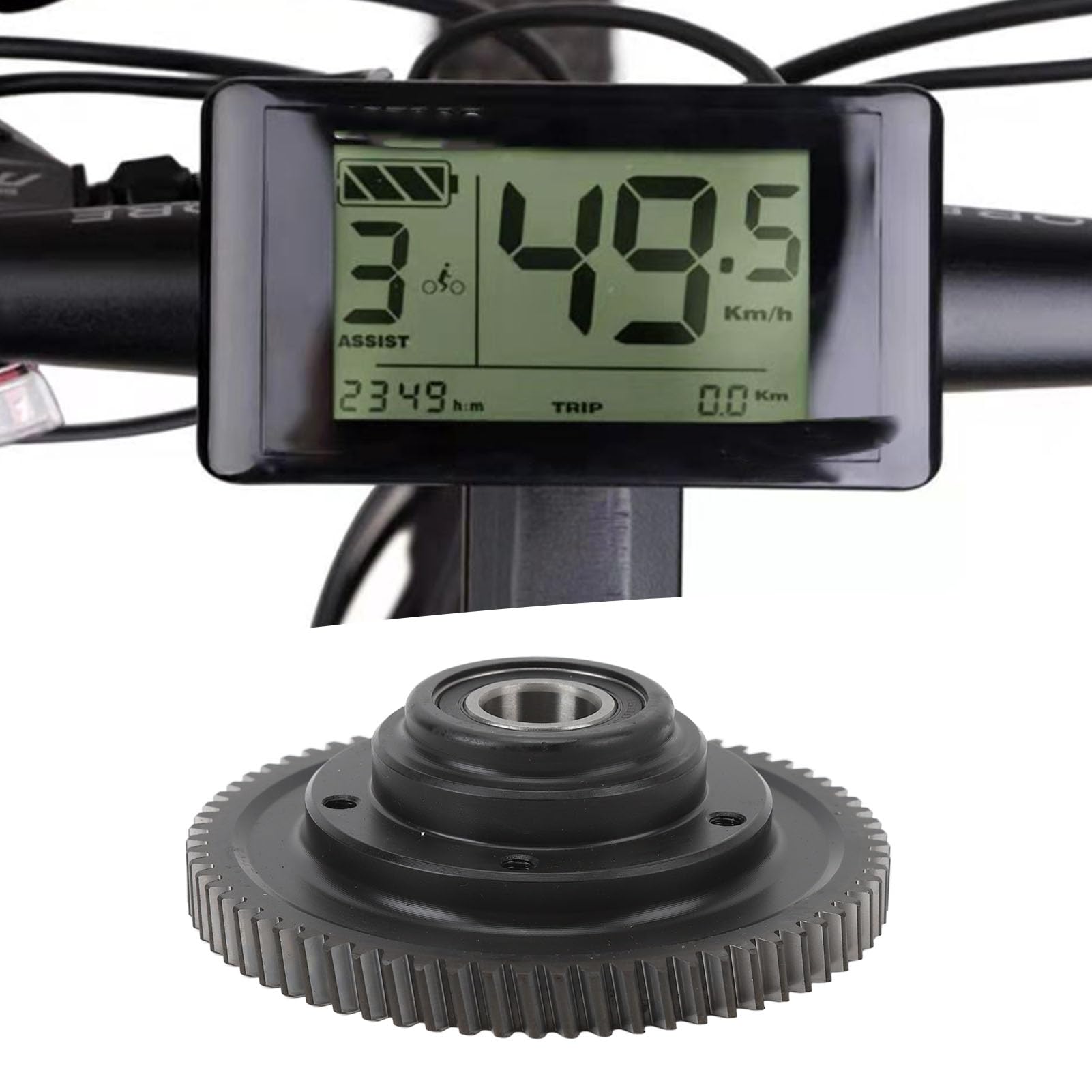 Engranaje motor medio, poco ruido y metal duradero, repuesto engranaje grande, for reparación bicicletas eléctricas, mantenimiento industrial, bricolaje usuarios