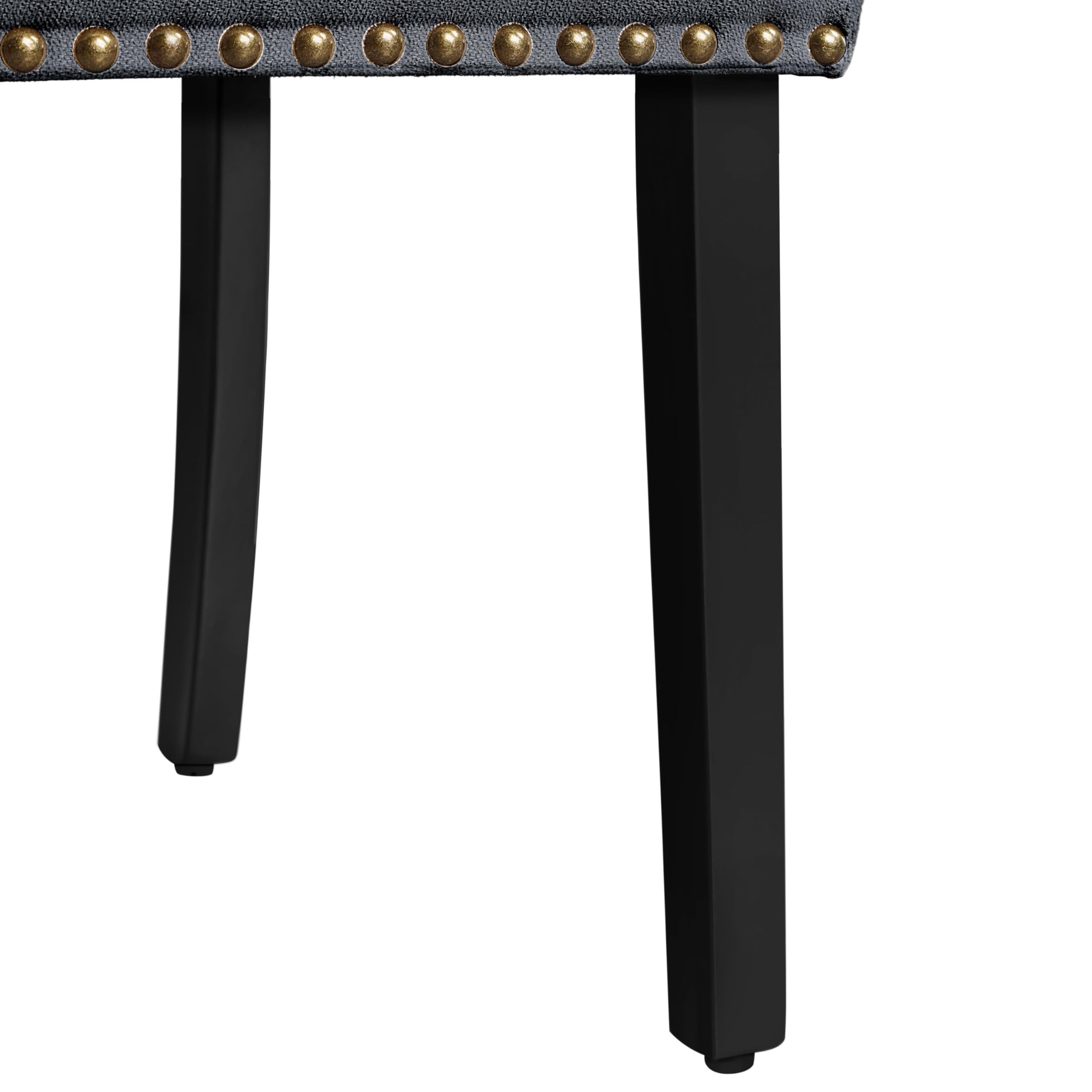 Yaheetech Juego de 6 Sillas de Cocina Tela Diseño de Botones Gris Oscuro | Silla de Cocina Tapizada de Tela, Silla Comedor Diseño Botones, Estilo Clásico, Pata de Madera, Ideal para Restaurante