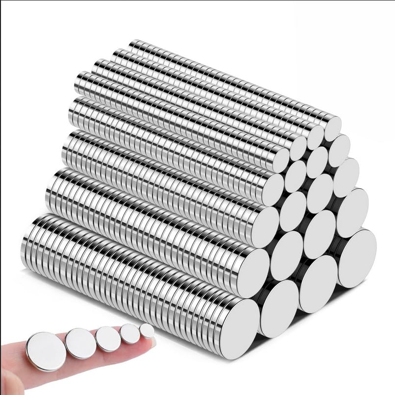 120P Strong Small Neodymium Refrigerator Magnets, 5 Assorted Sizes