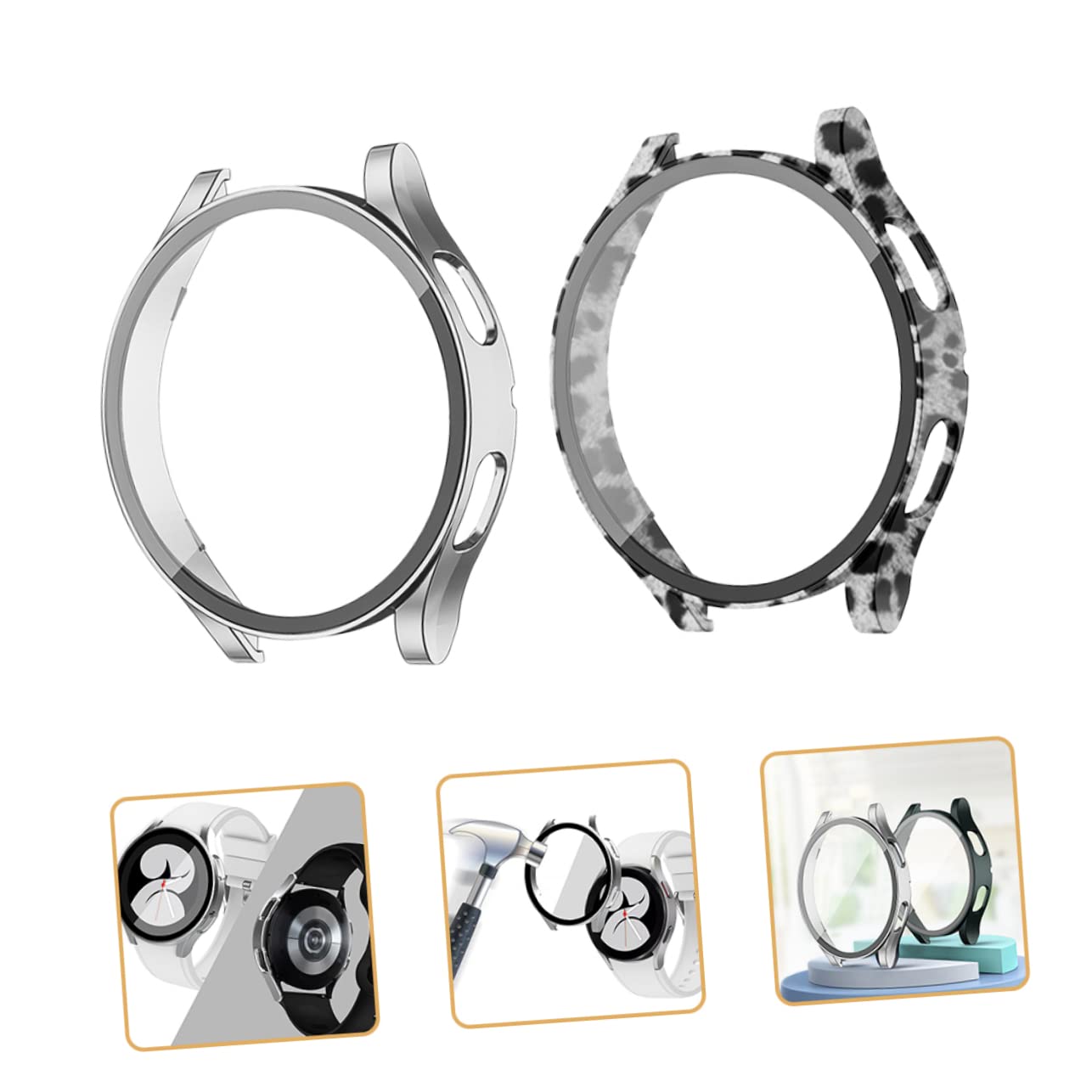 BESTonZON 8piezas Protector De Pantalla De Pc Para Watch Carcasa Anticaída y Antiarañazos Con Diseño Totalmente Cubierto