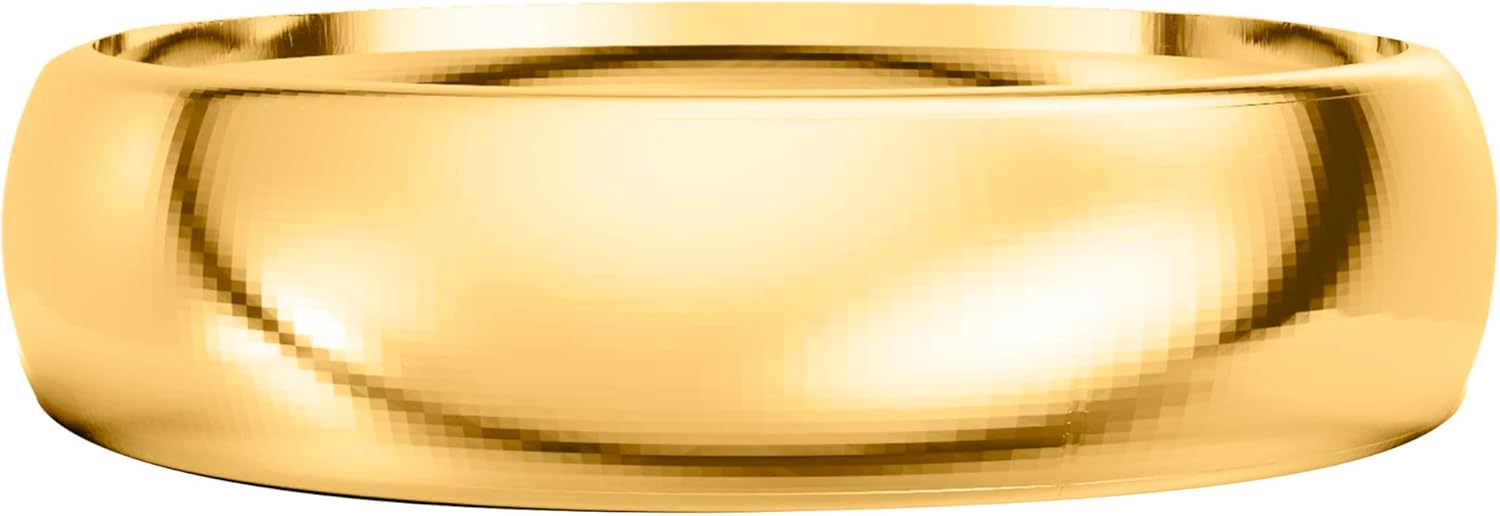 MauliJewels 10K Gold Wedding Band Rings for Men & Women – 3MM 4MM 5MM 6MM Plain Gold Bands – Rose, White & Yellow Gold – Classic Comfort Fit Unisex Rings