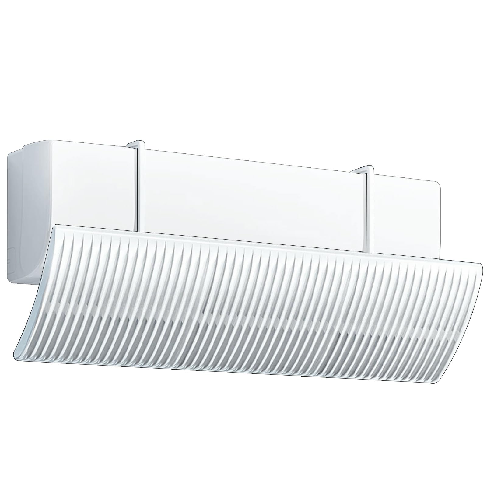 Air Conditioner Deflector, AC Vent Deflector, 180° Adjustable Louvered ABS Panel, for Wall Mounted AC, 35x8in