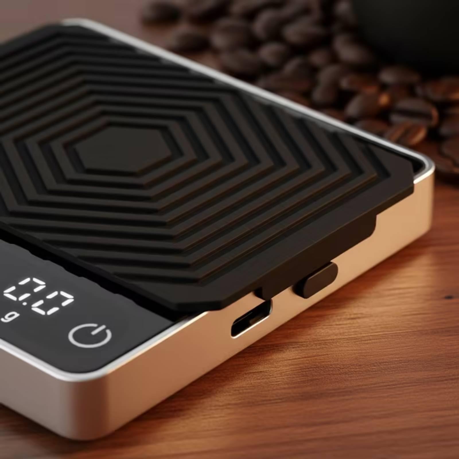 Mini-Kaffeewaage präzise Kaffeewaage mit Timer flach waage für Kaffeeliebhaber, Kaffeebereitung