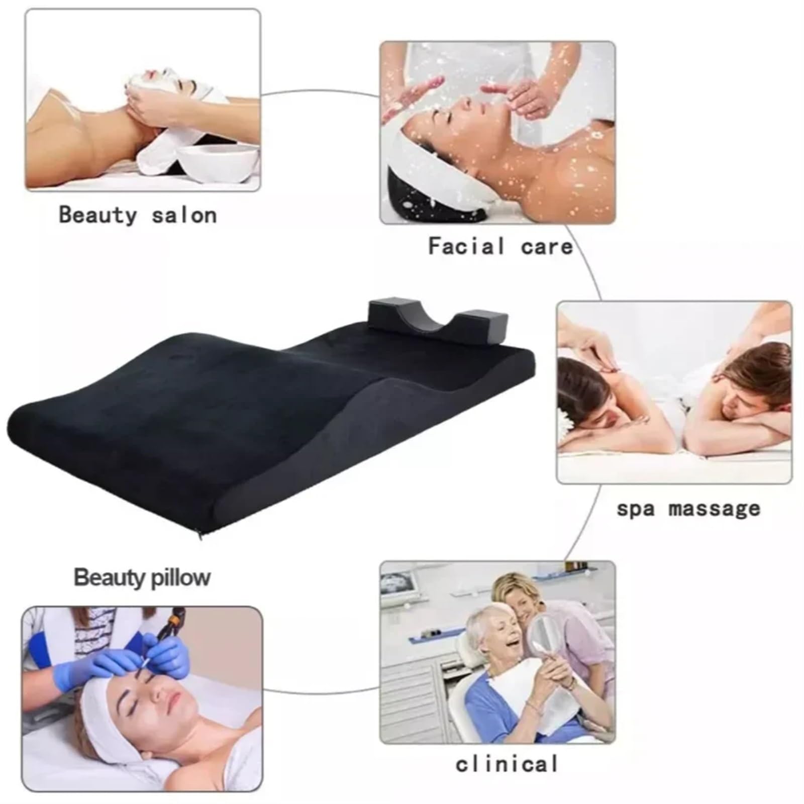 Matelas à Cils à Vagues Incurvé pour Salon de Beauté en Éponge