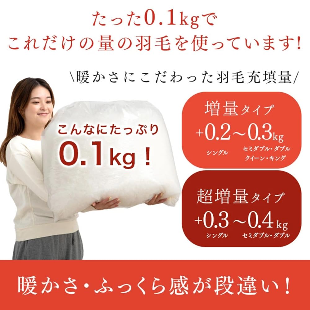 Amazon｜タンスのゲン 羽毛布団 シングル【女神の羽毛 ポーランド産