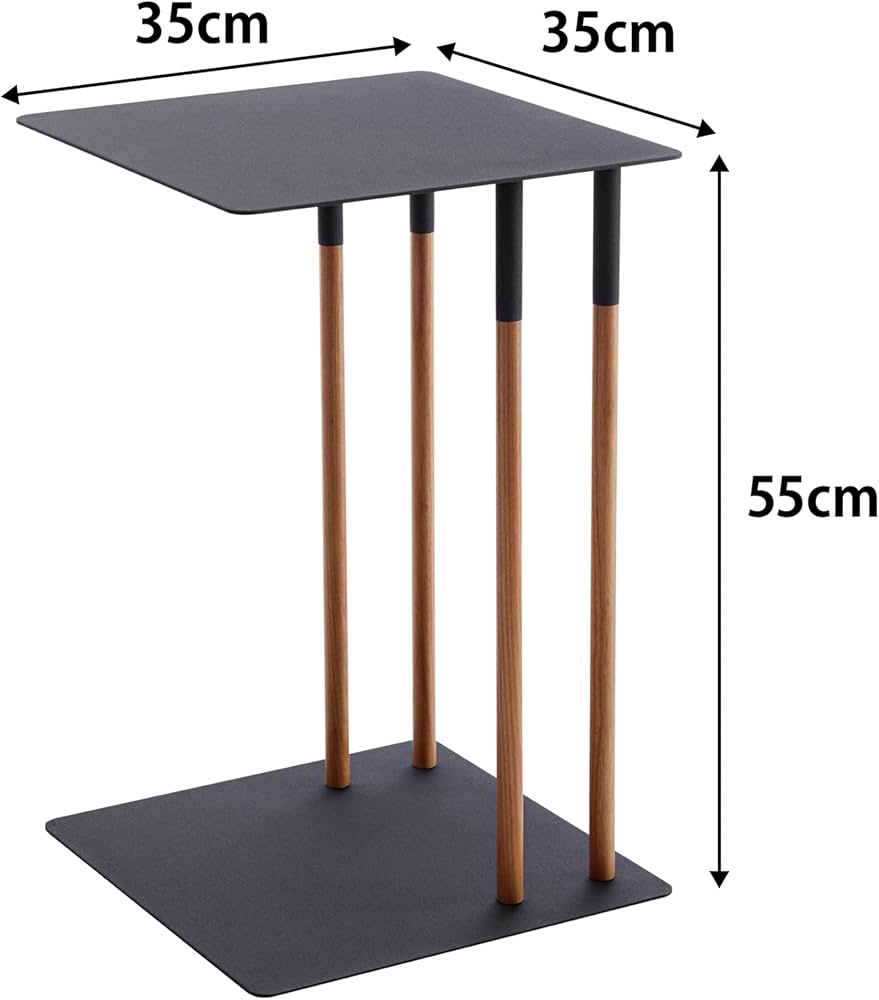 スチール製スリムサイドテーブル 直径35cm 高さ51cm ブラック スチール製スリムサイドテーブル 直径35cm 高さ51cm ブラック