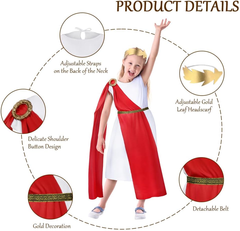 فستان روماني من اووو، زي توجا روماني للاطفال، زي تنكري روماني ... - view 5