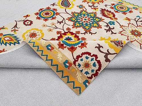 Image of Mordern Design Handmade Tufted Carpet Pure Woollen Export Quality Carpet for Living Room, Bedroom Hall [ Size 7 x 10, Color Multi R6 ]