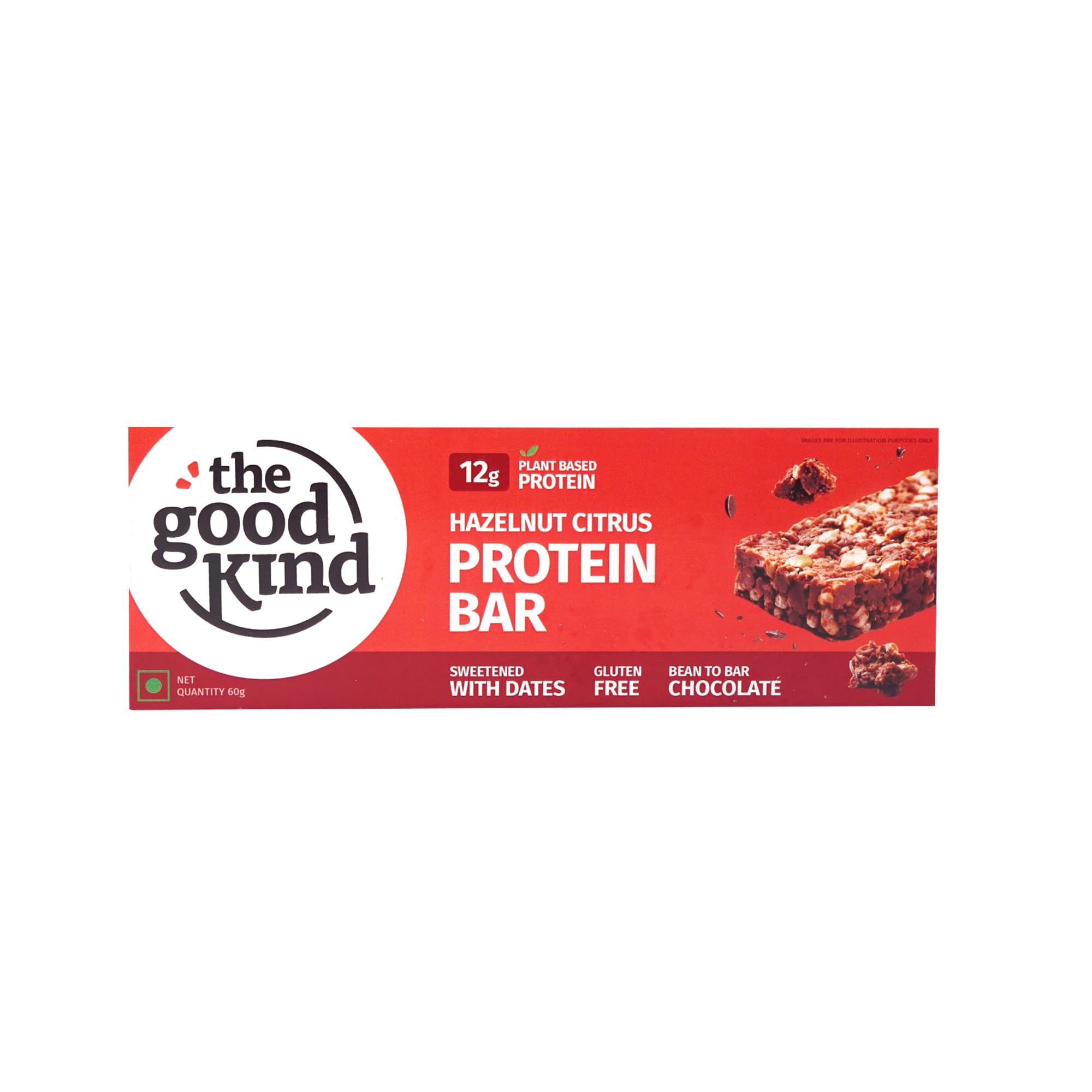 The Good Kind Hazelnut Citrus Protein Bar | 12g Plant Protein with Brown Rice Protein, Hazelnuts, Almond Butter, Seeds & Oats | Vegan, Gluten-Free & Palm Oil-Free | Naturally Sweetend | Pack Of 5-image-46