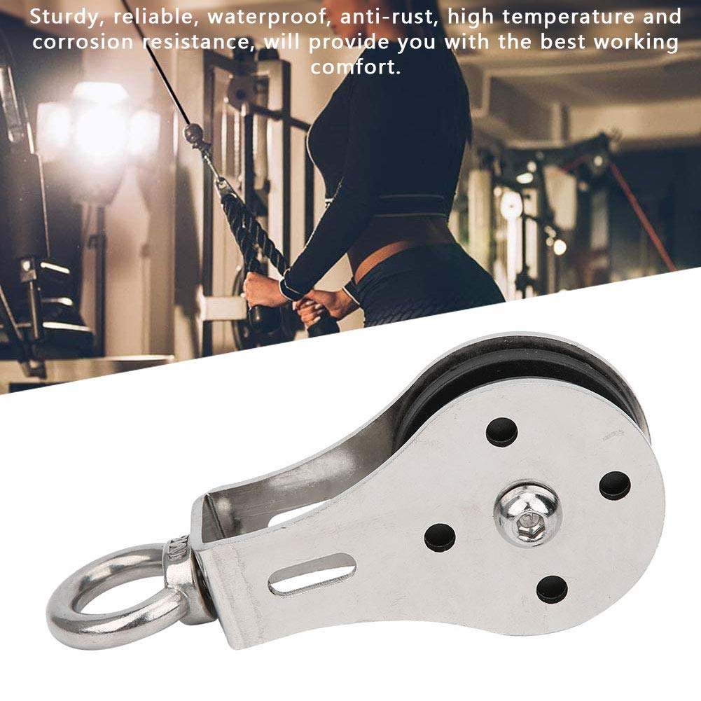 QANYEGN Stainless Steel Bea Hanging Wheel, Heavy Duty Bea Pulley, Bea Lifting Pulley for Gym Equipment, Clothesline