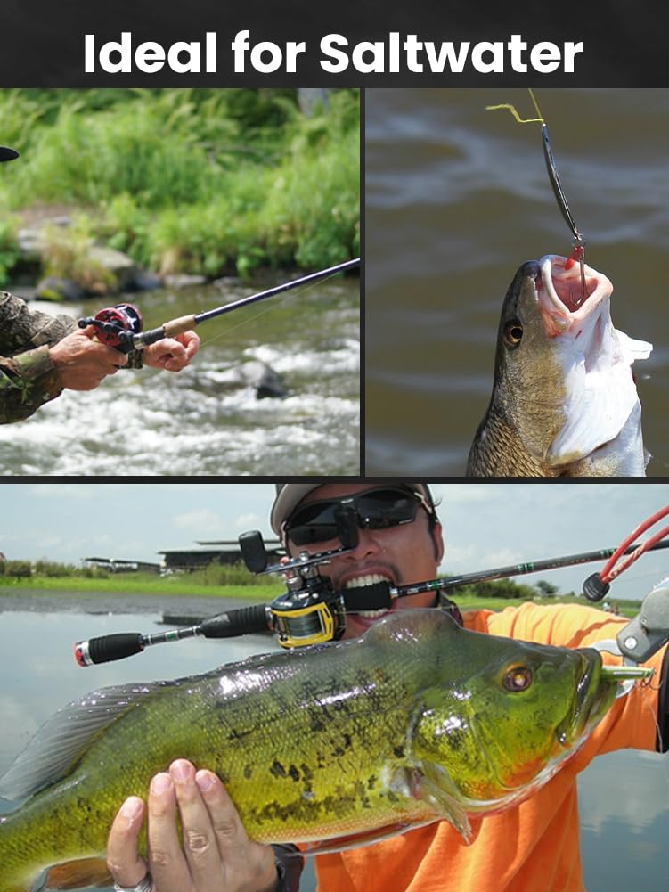 Lenza da pesca intrecciata a 4 fili, in polietilene super forte, resistente all'abrasione, lenza da pesca per acqua salata e acqua dolce, alta sensibilità e non elastica