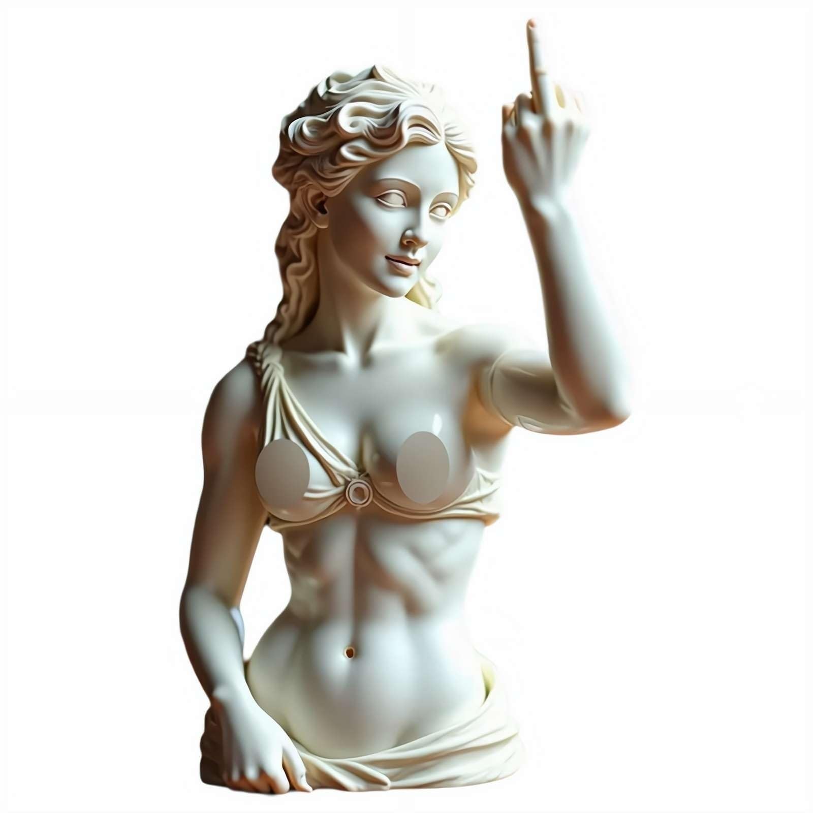 CAIFUGUIHE Middle Finger Venus Statue, Goddess Statue Resin Venus with Attitude, Funny Decorative Sculpture, Sexy Venus Desktop Decor, Rebellious Gifts for Friends and Family