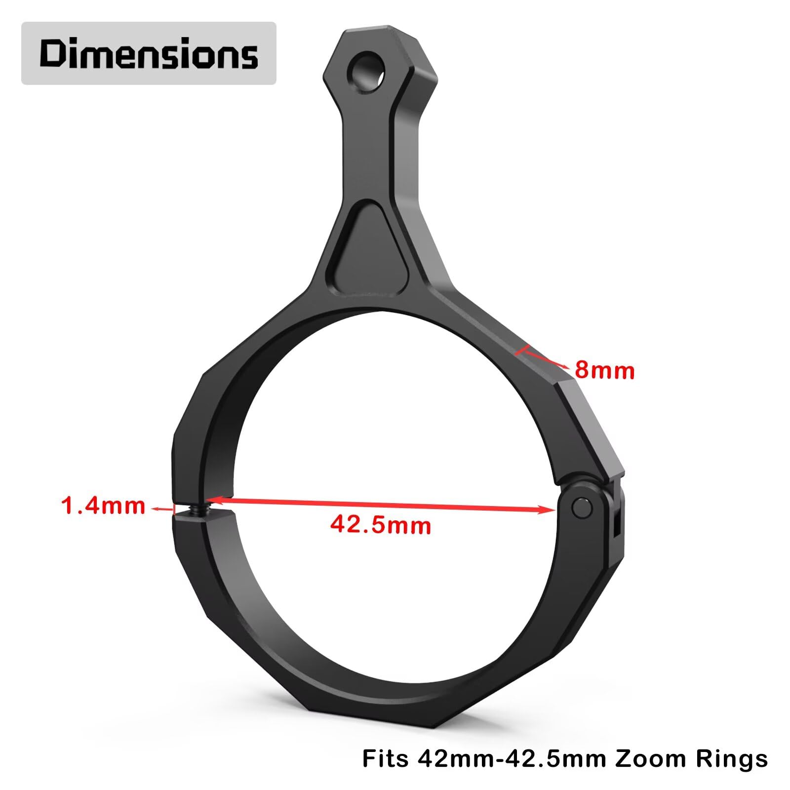 Levier de Grossissement de Précision (Throw Lever) pour Lunette de Tir | Adapté aux Bagues de Zoom de 42/43/44/45/46 mm