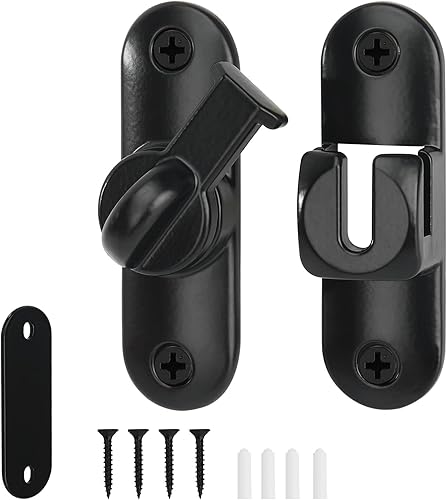 Pestillo de puerta abatible, cerradura de puerta de granero de 90180 grados, cerradura de puerta de seguridad para granero, puerta corredera,