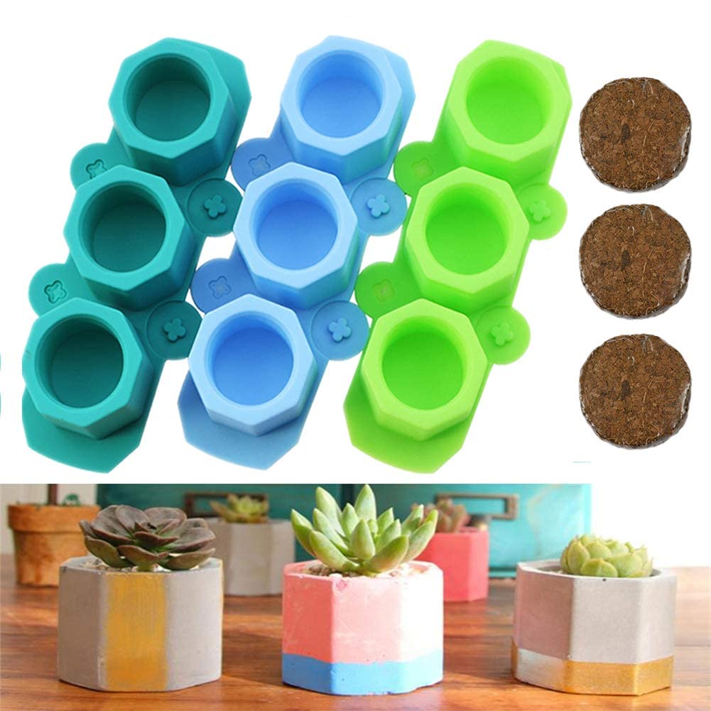 ARTOOL Square Shape Resin Art Mold Creative DIY Multiuse Flower Planter Making Tool Epoxy Resin Flower Pot Mould 9x9 cm (B137)