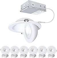 Vista 16 de Luz empotrada LED de 3 pulgadas - 7W de cardán sin lata de bronce cepillado al óleo Intertek Lighting, luminaria de globo ocular regulable, foco