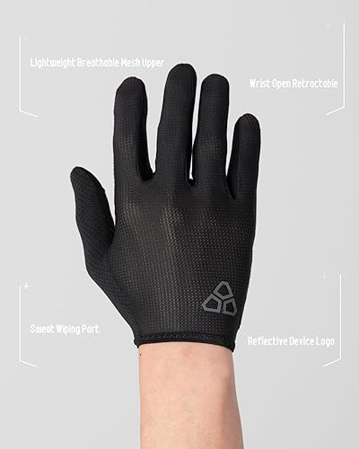 Miniatura 3 de Guantes de ciclismo - Guantes de ciclismo delgados para pantalla táctil de verano, para conducir, correr, senderismo