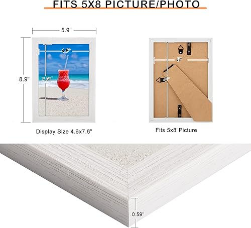 Vista 263 de Marco gris rústico de 18 x 24 pulgadas, marco para póster de 18 x 24 pulgadas, color gris envejecido, grande, retro, natural, 24 x 18 pulgadas