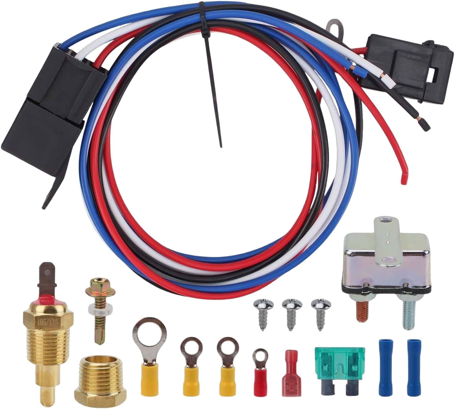 Replacement Auto Parts For 3/8" 175~185 Electric Engine Fan Thermostat Temperature Relay Switch Sensor KitMod-R36R-12945